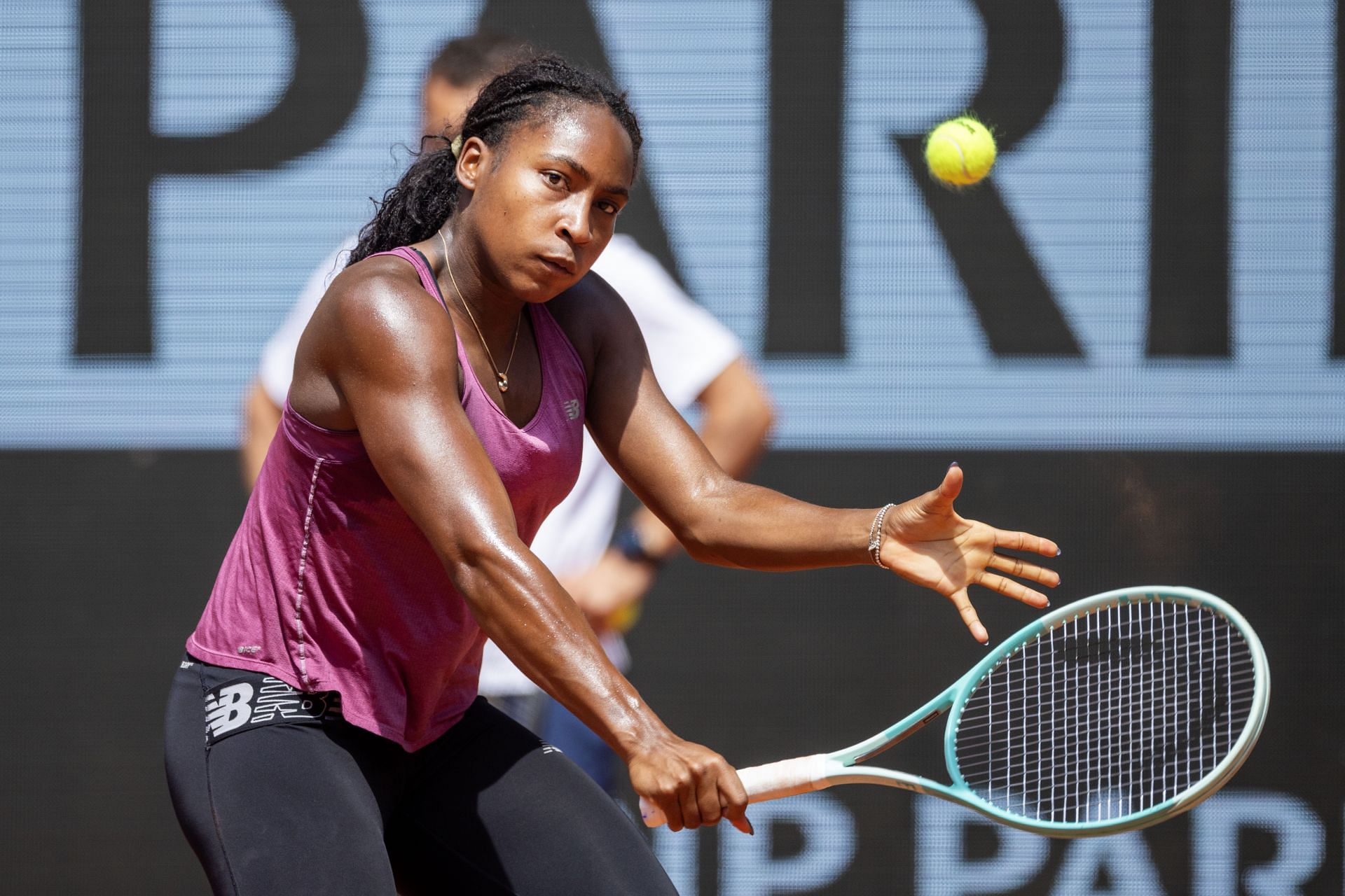 Coco Gauff trains ahead of the 2025 French Open - Image Source: Getty